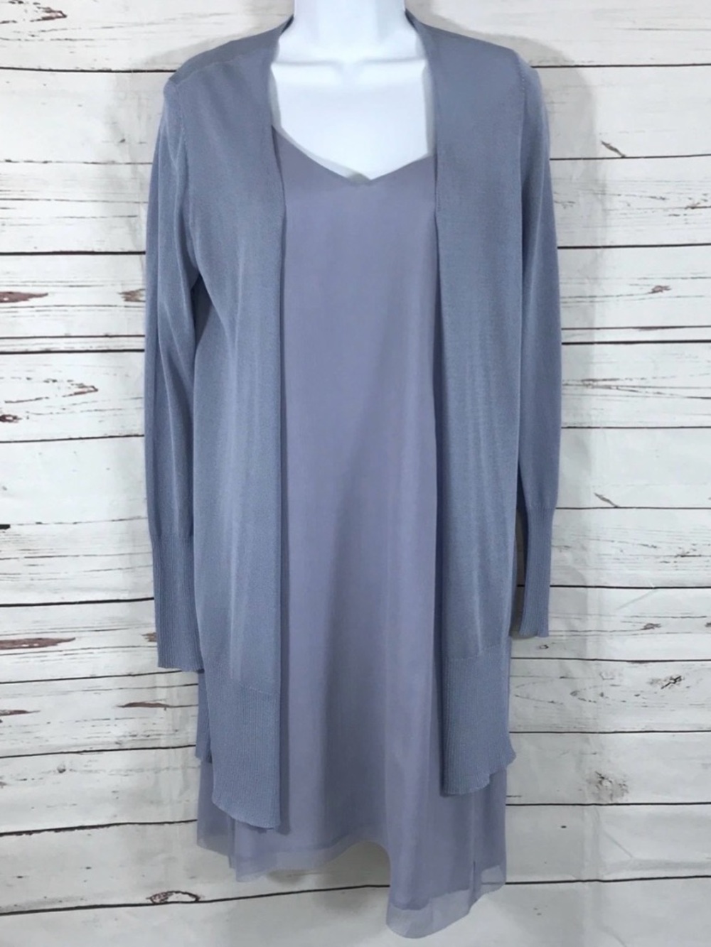 Eileen Fisher Light Blue Open-Front Cardigan
